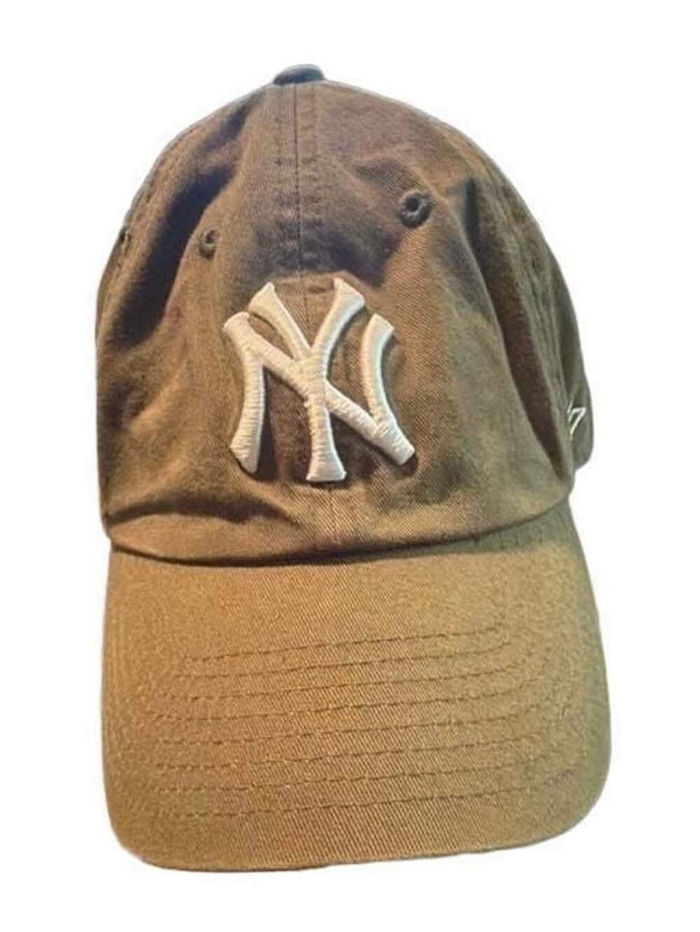 47 New York Yankees Clean Up Hat Olive Green Adjustable Strapback